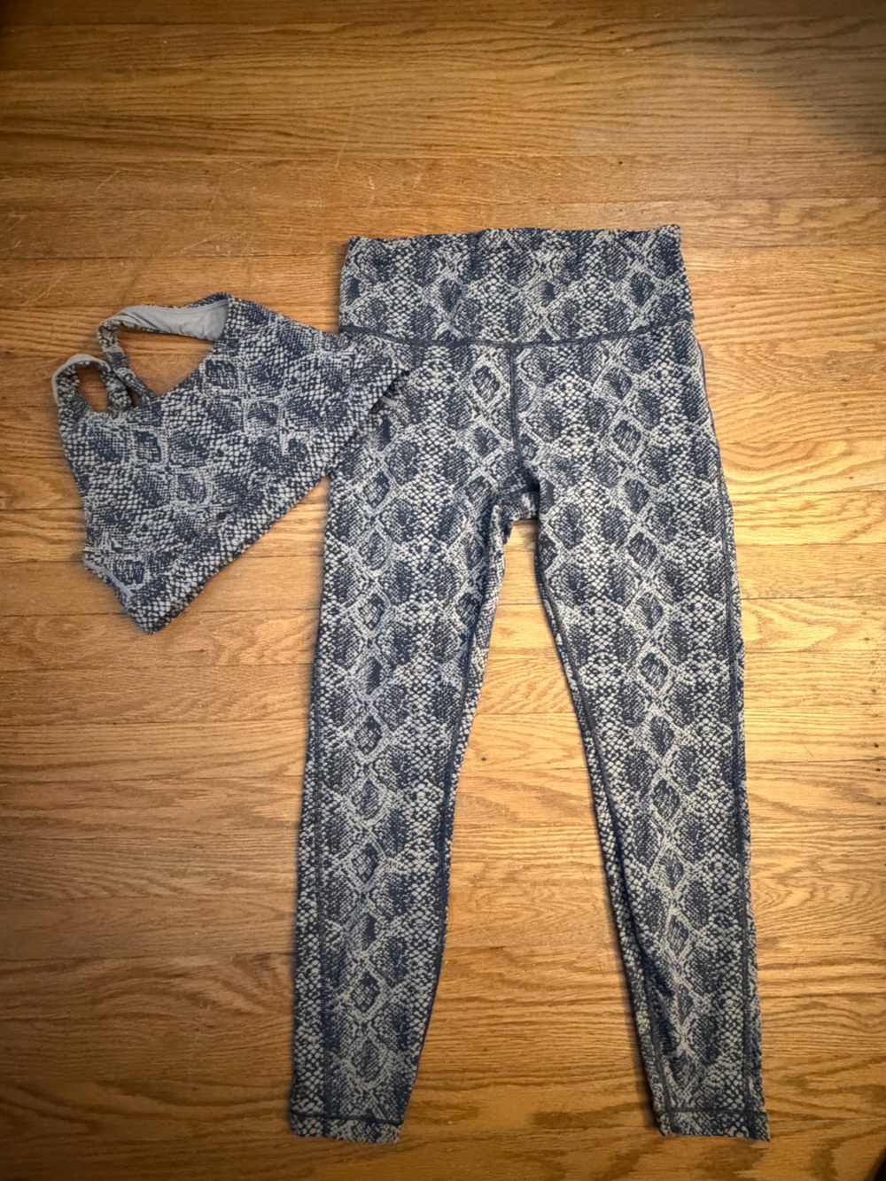 Athleta Snake Print Leggings and Bra